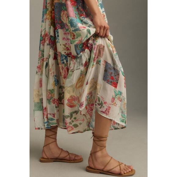 Anthropologie Floral Midi Dress - Multicolor - Picture 4 of 11